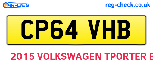 CP64VHB are the vehicle registration plates.