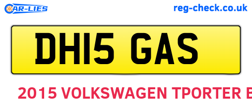 DH15GAS are the vehicle registration plates.