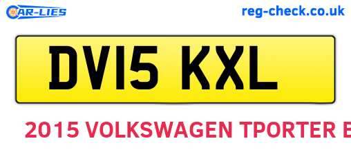 DV15KXL are the vehicle registration plates.