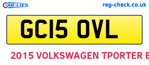 GC15OVL are the vehicle registration plates.