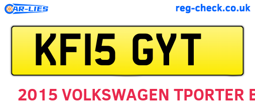 KF15GYT are the vehicle registration plates.