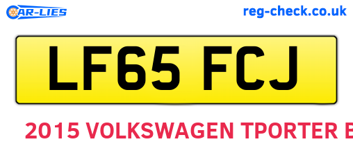 LF65FCJ are the vehicle registration plates.