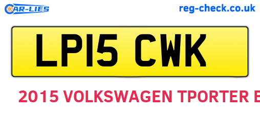 LP15CWK are the vehicle registration plates.