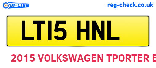 LT15HNL are the vehicle registration plates.