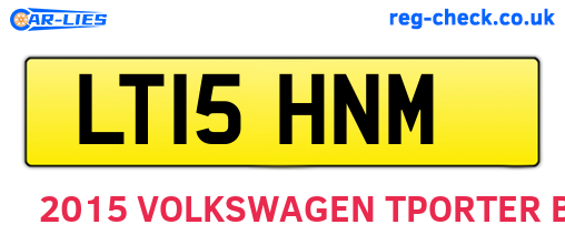 LT15HNM are the vehicle registration plates.