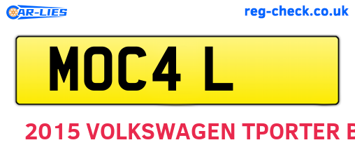 MOC4L are the vehicle registration plates.