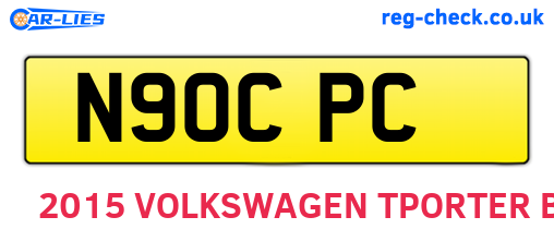 N90CPC are the vehicle registration plates.