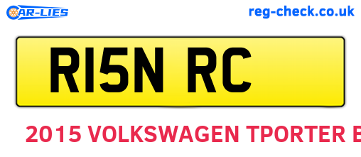 R15NRC are the vehicle registration plates.