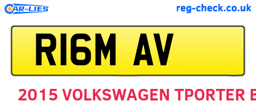 R16MAV are the vehicle registration plates.