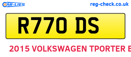 R77ODS are the vehicle registration plates.