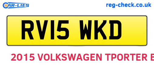 RV15WKD are the vehicle registration plates.