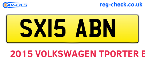 SX15ABN are the vehicle registration plates.