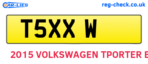 T5XXW are the vehicle registration plates.