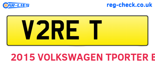 V2RET are the vehicle registration plates.