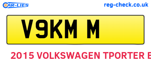 V9KMM are the vehicle registration plates.