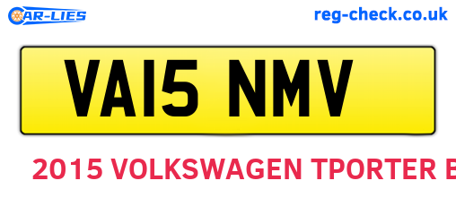 VA15NMV are the vehicle registration plates.