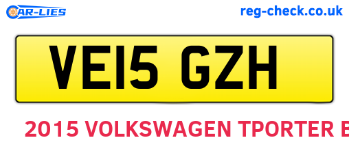 VE15GZH are the vehicle registration plates.