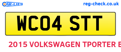 WC04STT are the vehicle registration plates.