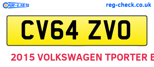 CV64ZVO are the vehicle registration plates.