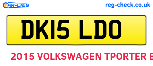 DK15LDO are the vehicle registration plates.
