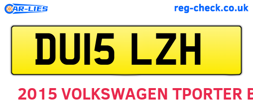 DU15LZH are the vehicle registration plates.