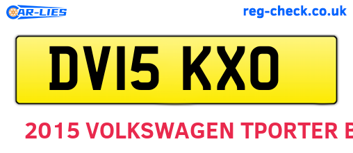 DV15KXO are the vehicle registration plates.