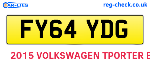 FY64YDG are the vehicle registration plates.