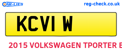 KCV1W are the vehicle registration plates.