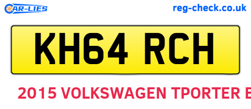 KH64RCH are the vehicle registration plates.