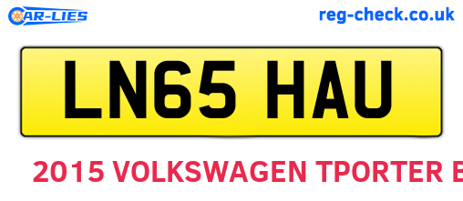 LN65HAU are the vehicle registration plates.
