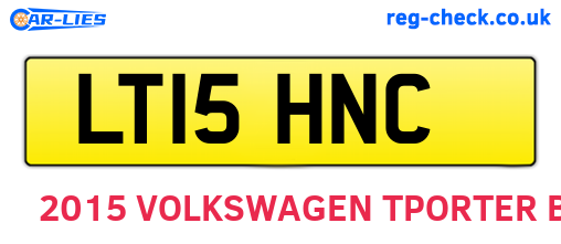 LT15HNC are the vehicle registration plates.
