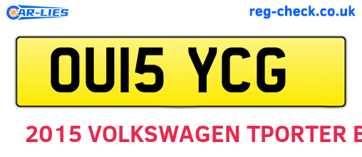 OU15YCG are the vehicle registration plates.