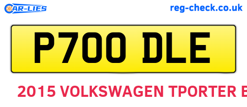 P700DLE are the vehicle registration plates.