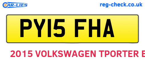 PY15FHA are the vehicle registration plates.
