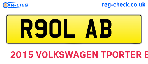 R90LAB are the vehicle registration plates.