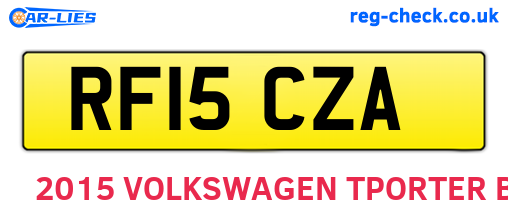 RF15CZA are the vehicle registration plates.