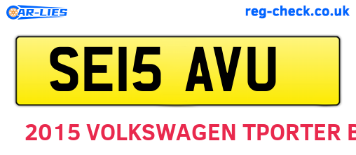 SE15AVU are the vehicle registration plates.