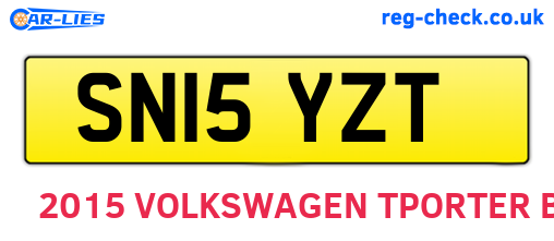 SN15YZT are the vehicle registration plates.