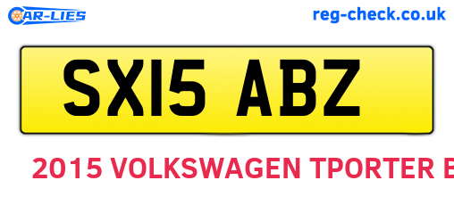 SX15ABZ are the vehicle registration plates.