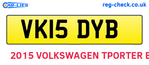 VK15DYB are the vehicle registration plates.
