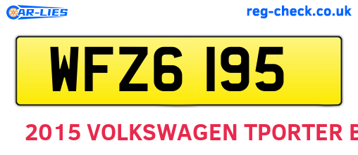 WFZ6195 are the vehicle registration plates.