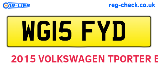 WG15FYD are the vehicle registration plates.