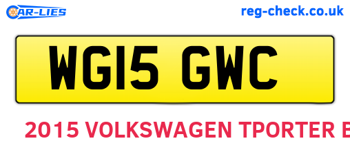 WG15GWC are the vehicle registration plates.