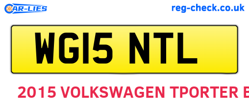WG15NTL are the vehicle registration plates.