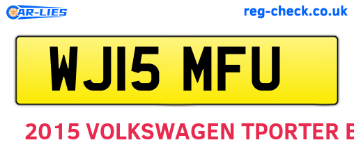 WJ15MFU are the vehicle registration plates.