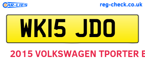 WK15JDO are the vehicle registration plates.