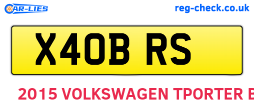 X40BRS are the vehicle registration plates.