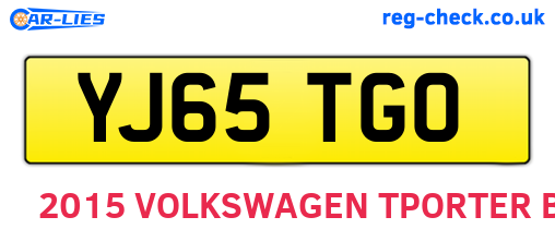 YJ65TGO are the vehicle registration plates.
