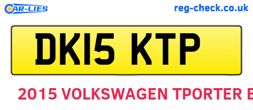 DK15KTP are the vehicle registration plates.