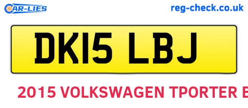 DK15LBJ are the vehicle registration plates.